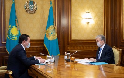 МЕМЛЕКЕТ БАСШЫСЫ ҚАРАҒАНДЫ ОБЛЫСЫНЫҢ ӘКІМІН ҚАБЫЛДАДЫ