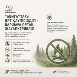 ТАБИҒАТТАҒЫ ӨРТ ҚАУІПСІЗДІГІ &mdash; БАРШАҒА ОРТАҚ ЖАУАПКЕРШІЛІК