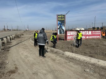 Ұлытаулық жолшылар тазалыққа үлес қосты